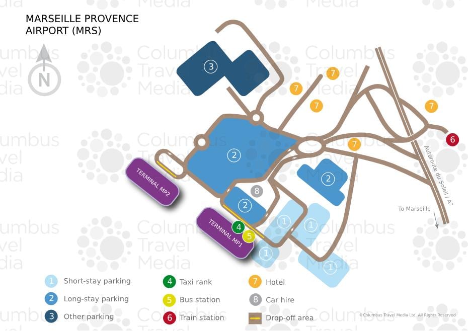 El aeropuerto de marsella mp2 mapa