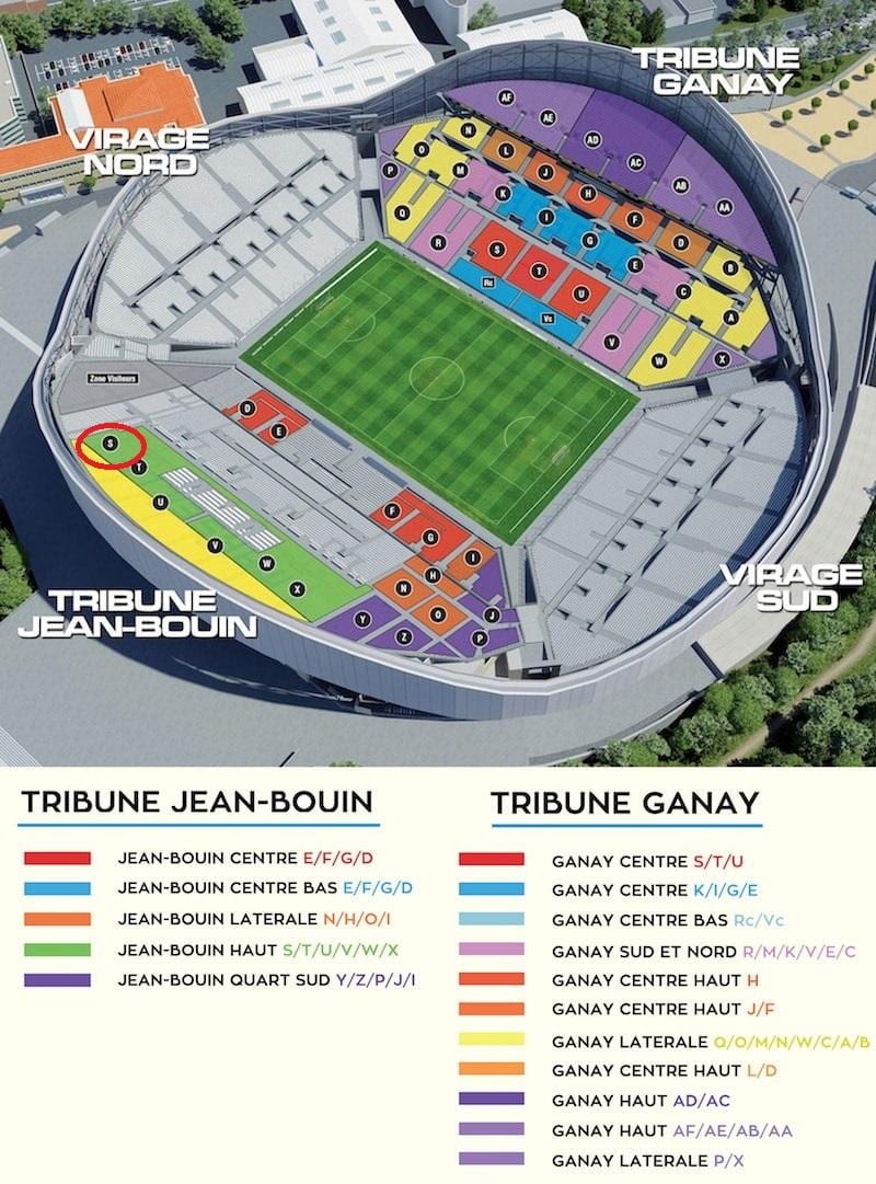 stade vélodrome asientos mapa