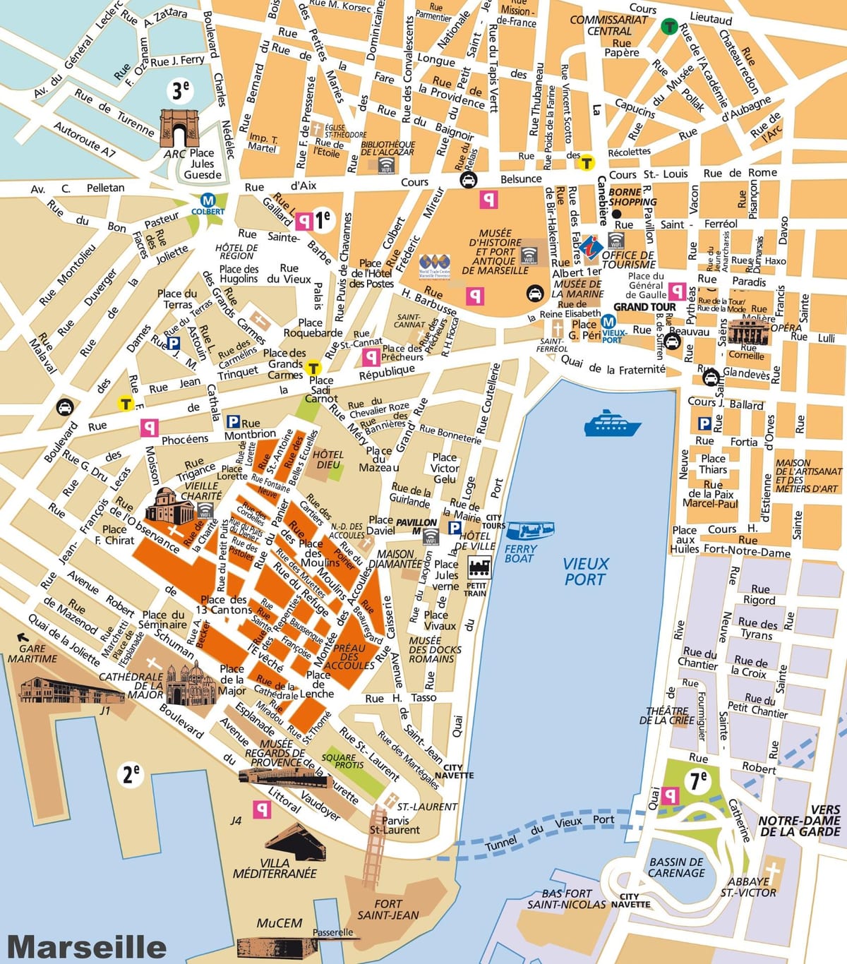 sin conexión el mapa de Marsella