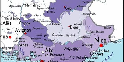 Mapa de Marsella región