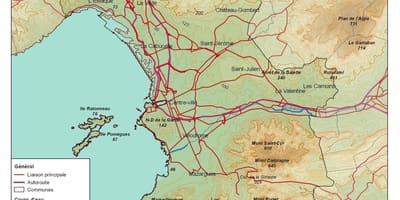 El mapa topográfico de Marsella