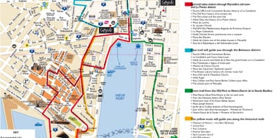 Imprimible mapa de Marsella turístico 